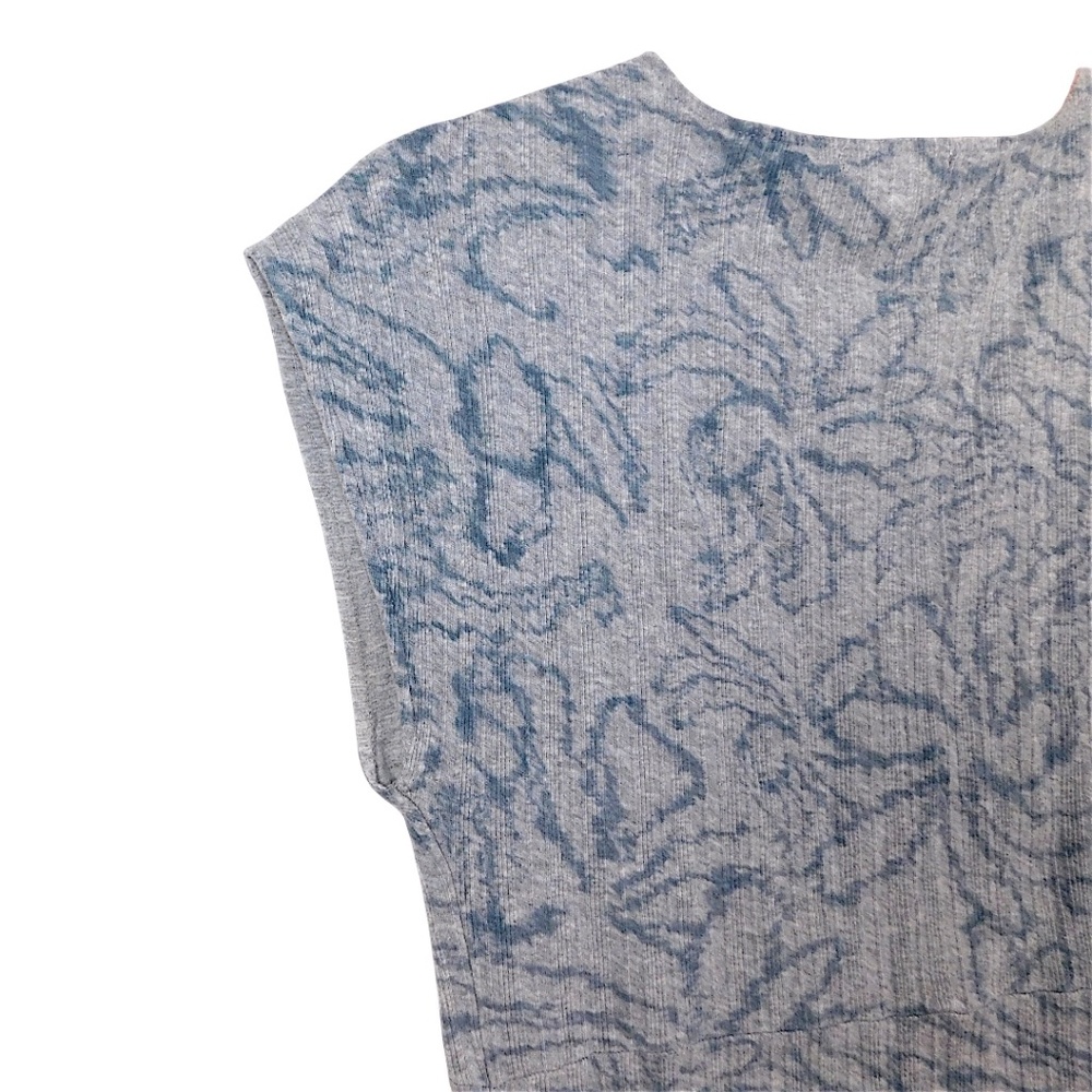 Skin Lounge Dress Blue Floral Pattern Size 2 Made in Peru - Picture 10 of 10